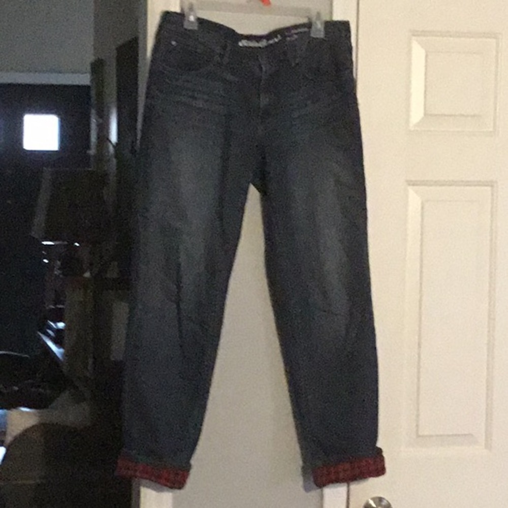 Eddie Bauer women’s boyfriend flannel lined jeans